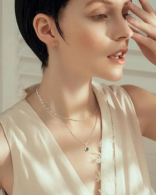 Collier en cristal blanc