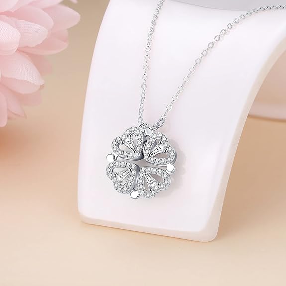 Trefle a 4 Feuille Collier Argent Femmes Parfaites