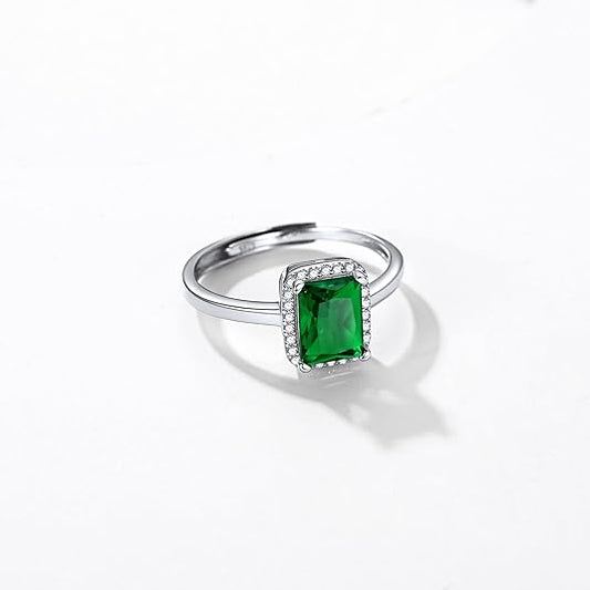 Bague tendance cristal vert Femmes Parfaites