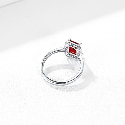 Bague tendance cristal rouge Femmes Parfaites