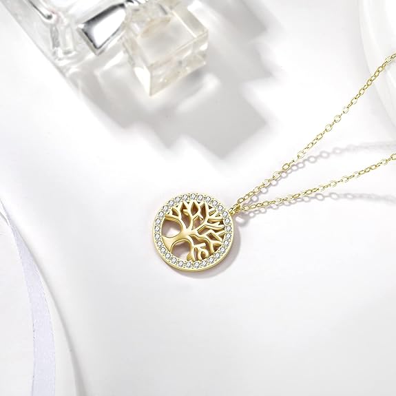 Arbre de vie Collier Doré Femmes Parfaites