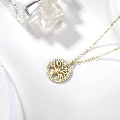Arbre de vie Collier Doré Femmes Parfaites