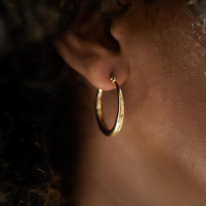 Créoles Dorées Classiques Femmes Parfaites