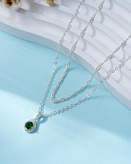 Collier en cristal vert