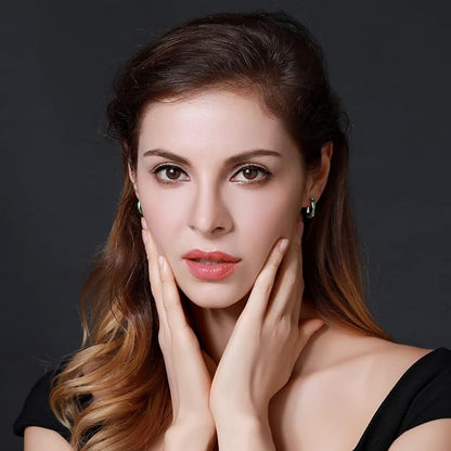 Petites Boucles Zircon Vert Trèfle Femmes Parfaites