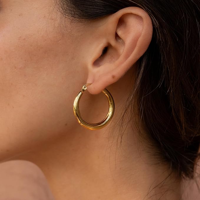 Créoles Dorées Classiques Femmes Parfaites